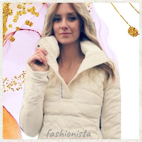 lululemon athletica Jackets & Blazers - Lululemon What the Fluff Pullover Jacket Windbreaker Women's 6 Cream Beige Run